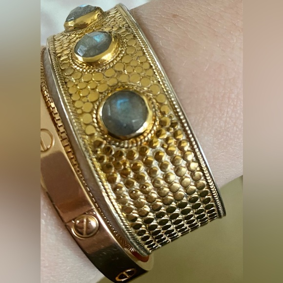 Anna Beck 5 Stone Laborite Cuff Bracelet - Picture 3 of 7